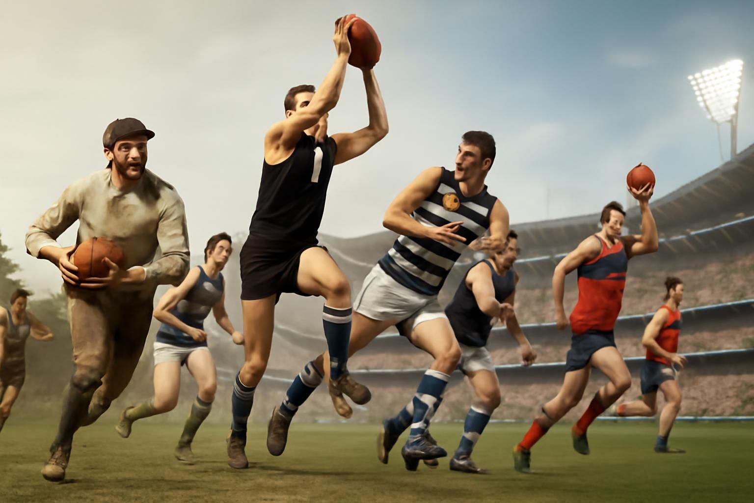 explore the history of australian rules football, tracing its origins and evolution over time, highlighting key moments and changes in the sport.